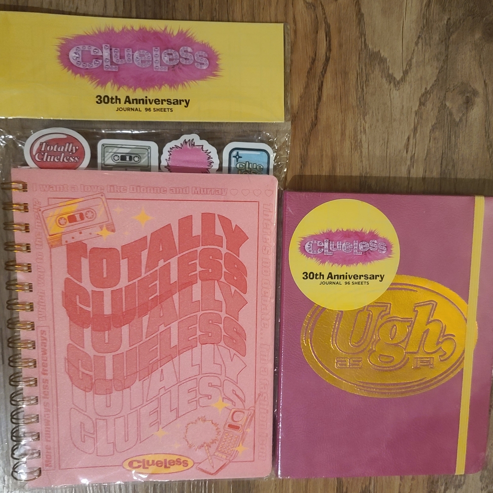 Clueless 30th Anniversary Movie Journals Set of 2 NWT Collectible Notebooks ✅